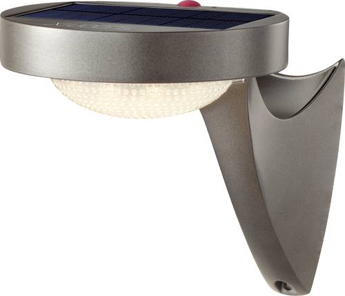 Sygonix SY-4673532 Wall Light Solar 10W PIR sensor 1000 lm grey matt