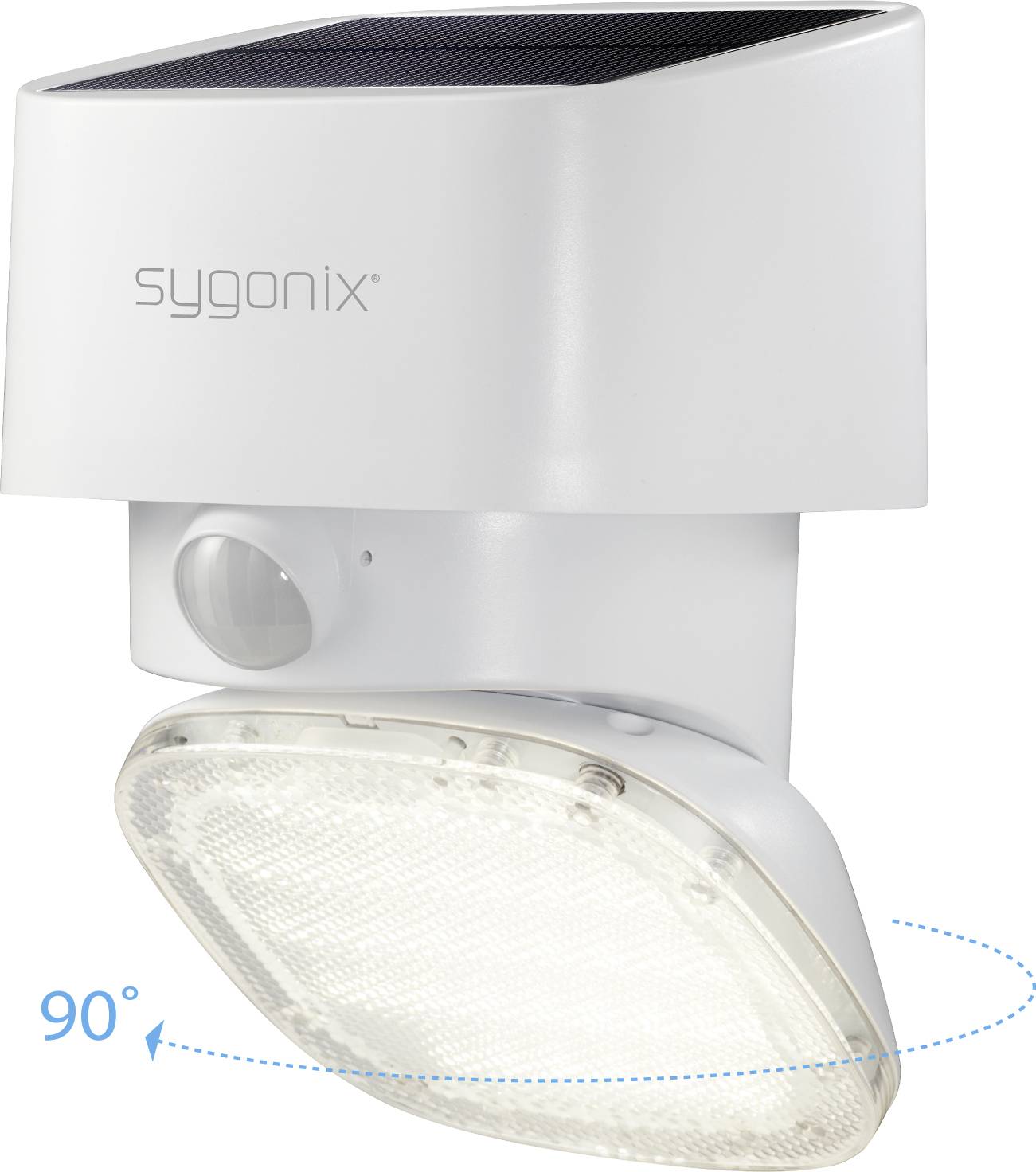 Sygonix SY-4673534 Solar-Außenwandleuchte mit Bewegungsmelder LED LED fest eingebaut 20W Weiß