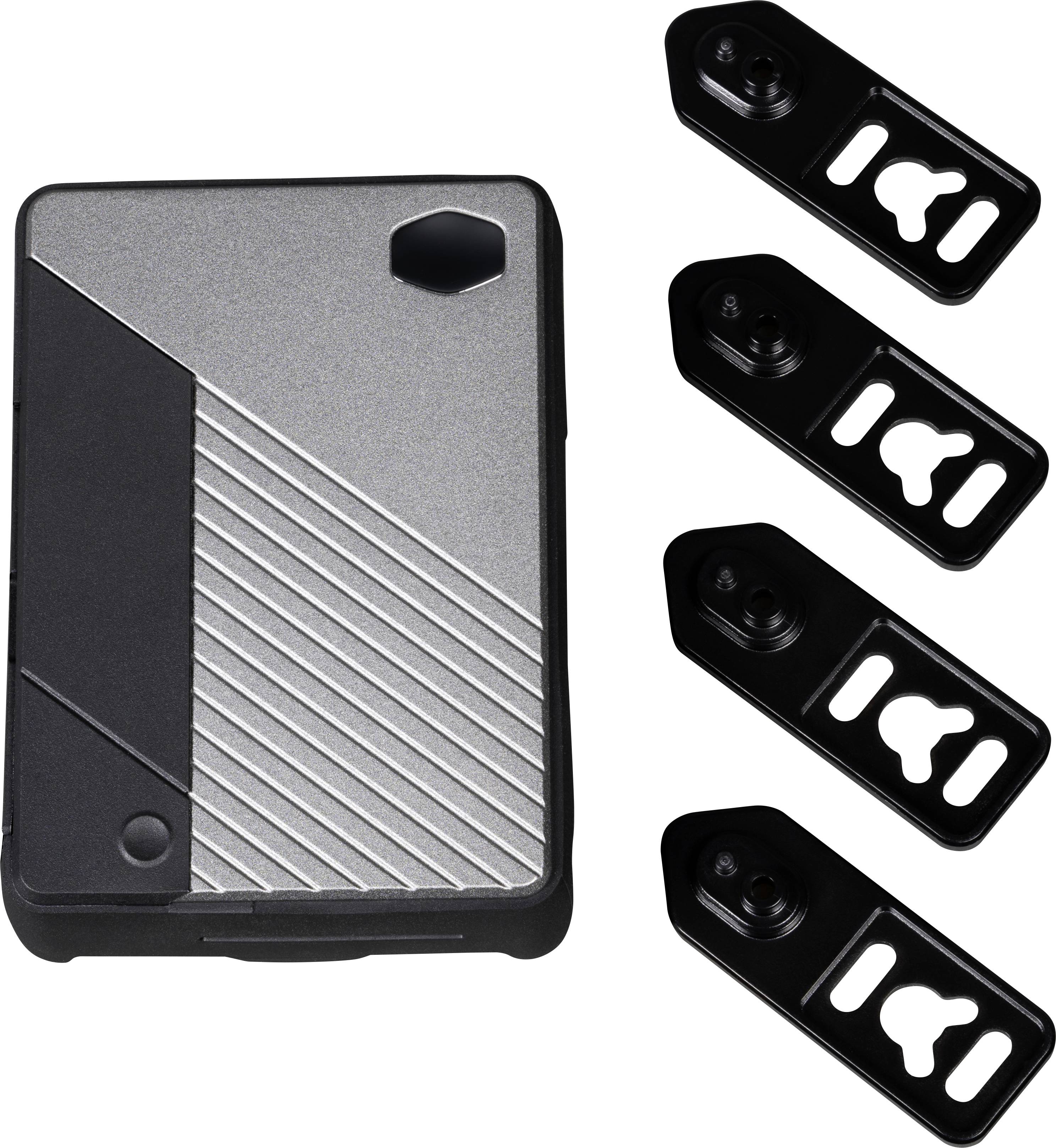 Cooler Master Pi Case 40 SBC-Gehäuse Passend für (Entwicklungskits): Raspberry Pi® abnehmbare GPIO Abdeckung, inkl. passiven Kühler Schwarz, Silbe