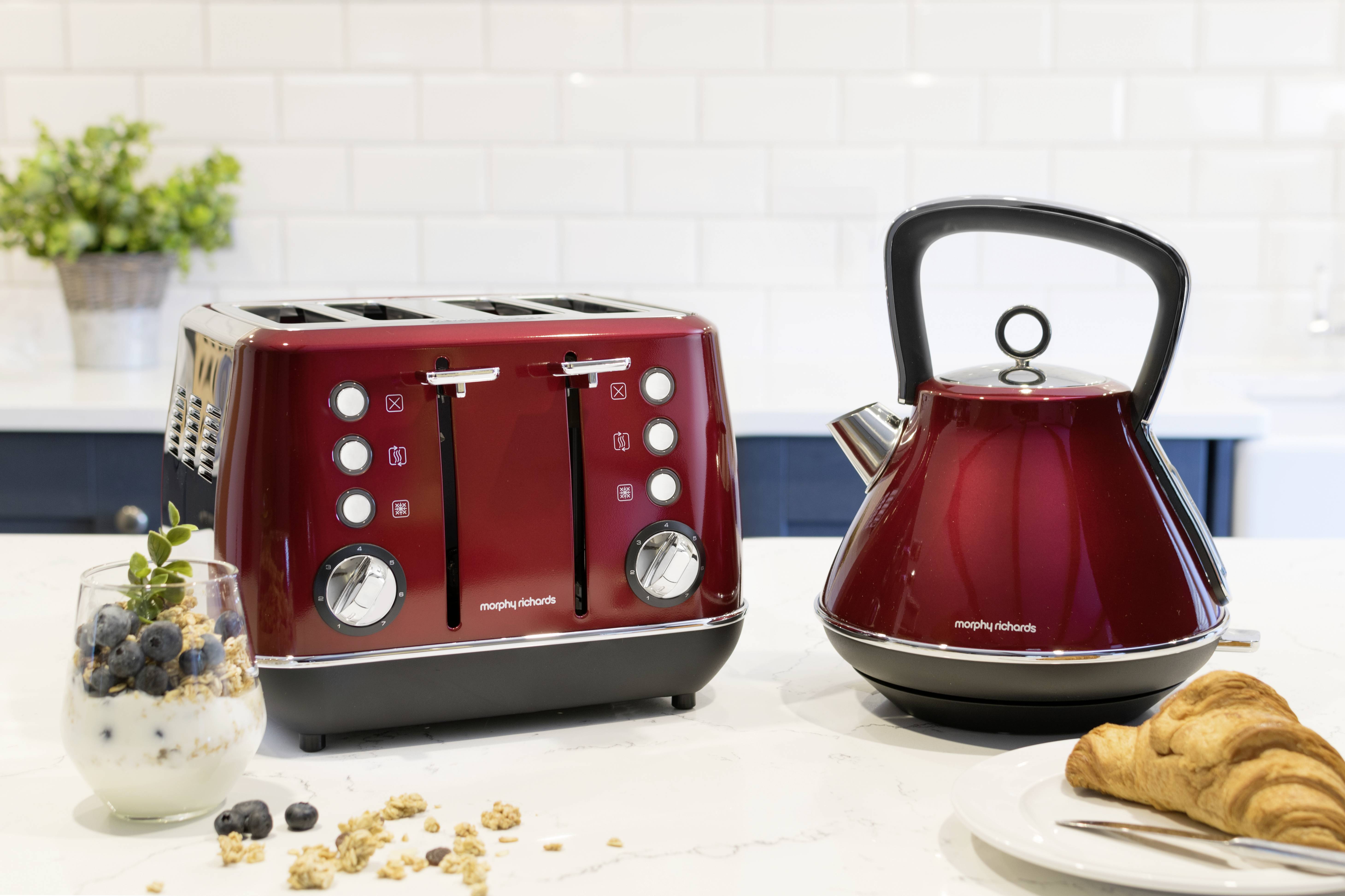 Morphy Richards EVOKE 4 Rot Doppel-Toaster Rot