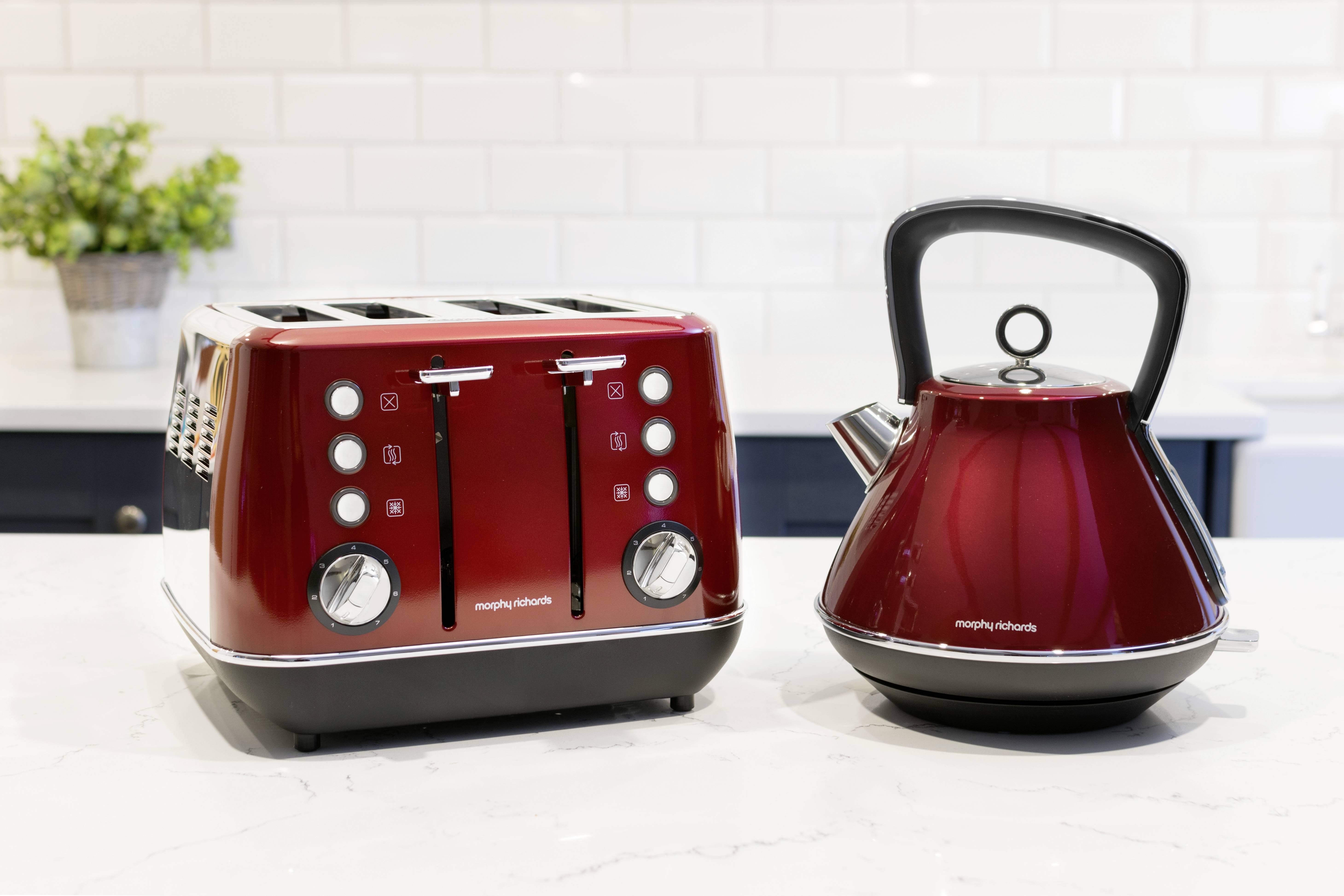 Morphy Richards EVOKE 4 Rot Doppel-Toaster Rot