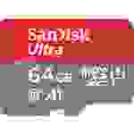 SanDisk microSDHC Ultra + Adapter "Mobile" microSDHC-Karte 64 GB Class 10, UHS-I inkl. SD-Adapter