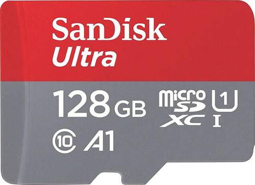 SanDisk microSDHC Ultra + Adapter  Mobile  microSDHC-Karte 128GB Class 10, UHS-I inkl. SD-Adapter