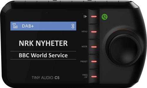 Tiny Audio C5 DAB+ Empfänger Bluetooth Musikstreaming, Freisprechfunktion