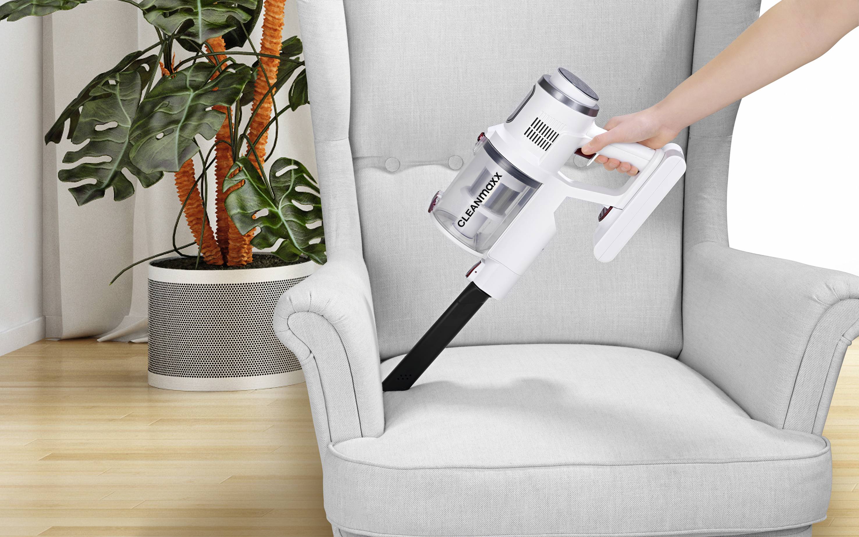 Maxxmee Clever Clean Akku-Zyklon-Staubsauger 22.5V mit Display, Beutellos