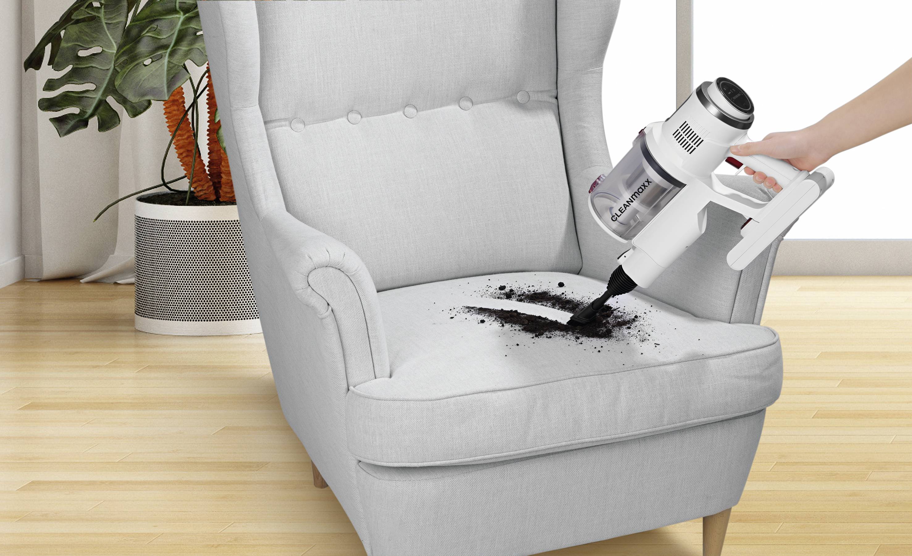 Maxxmee Clever Clean Akku-Zyklon-Staubsauger 22.5V mit Display, Beutellos