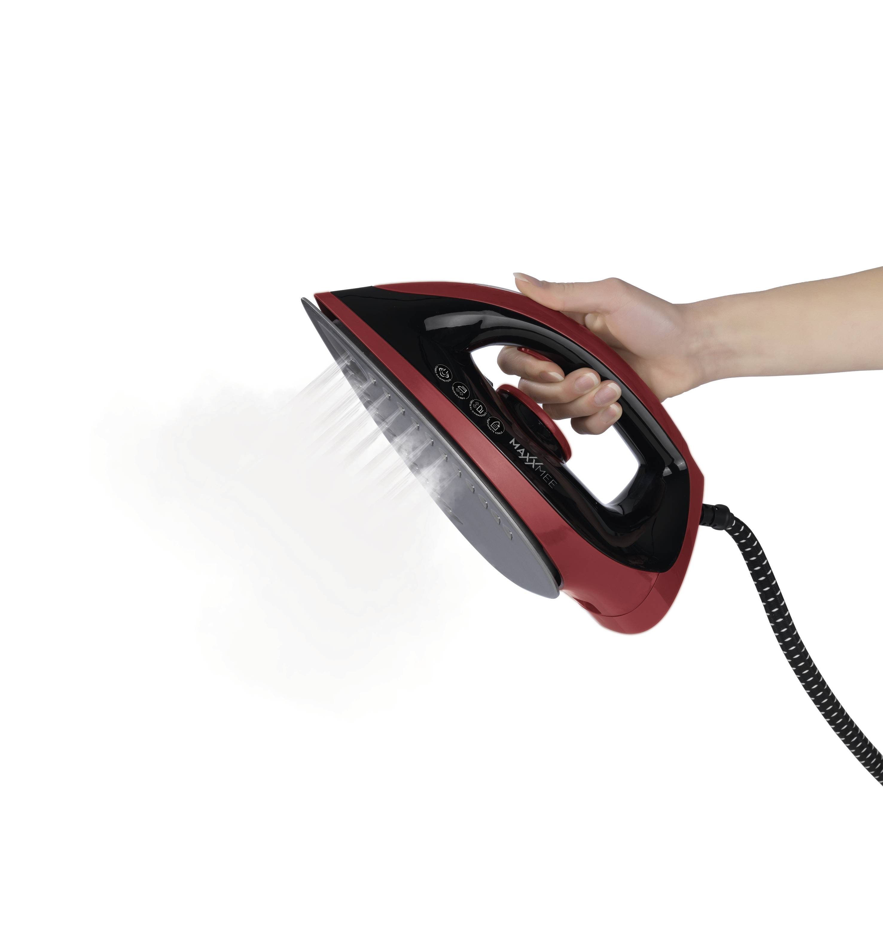 Maxxmee 07850 Dampfbügelstation 2400W Rot-Schwarz