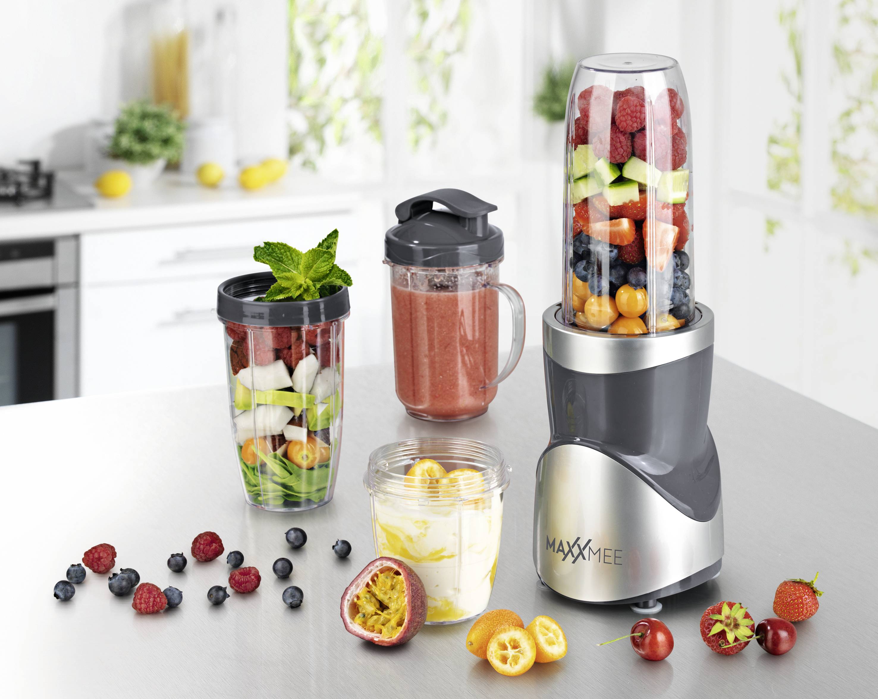 Maxxmee Smoothie-Maker 380W Grau, Silber