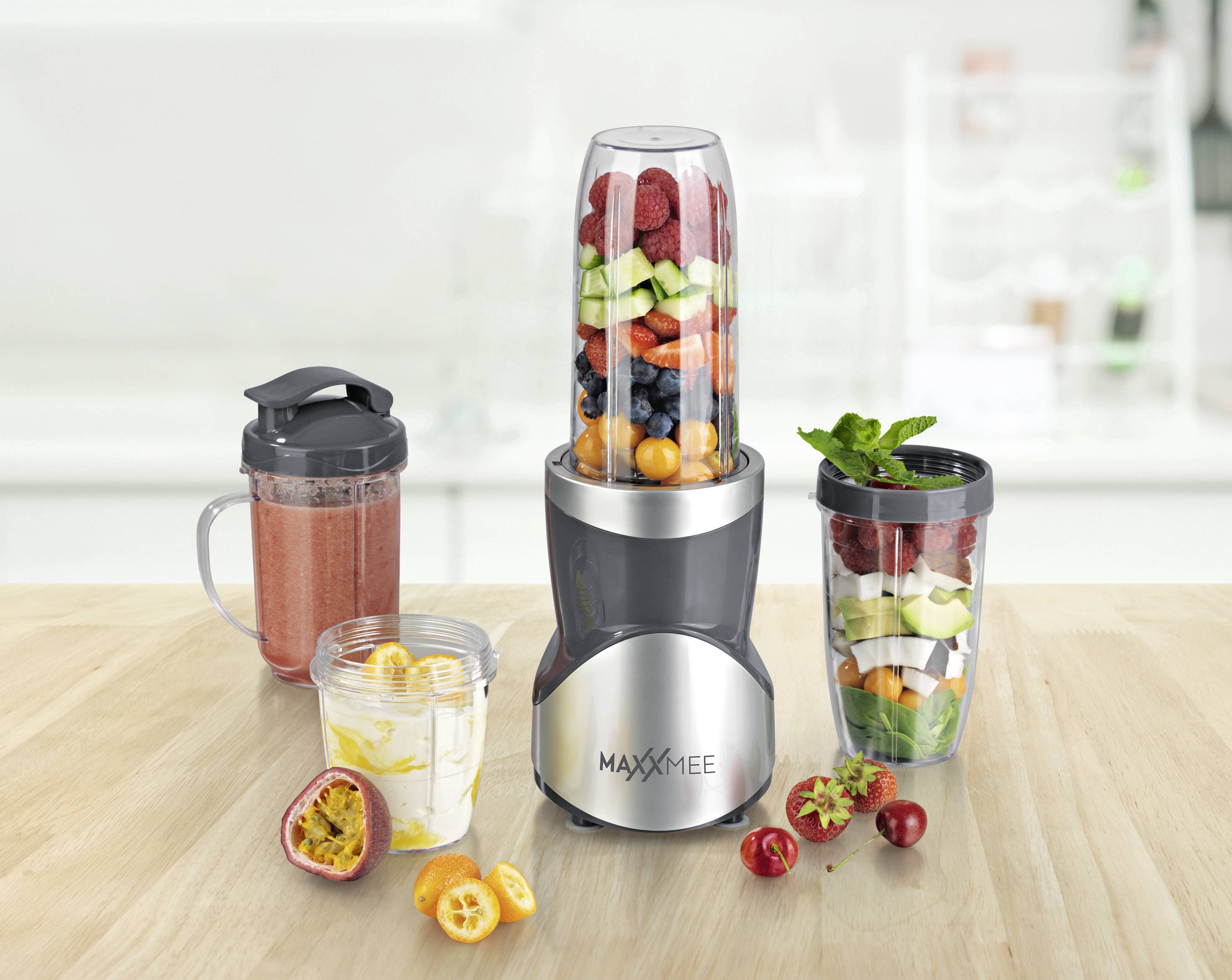Maxxmee Smoothie-Maker 380W Grau, Silber