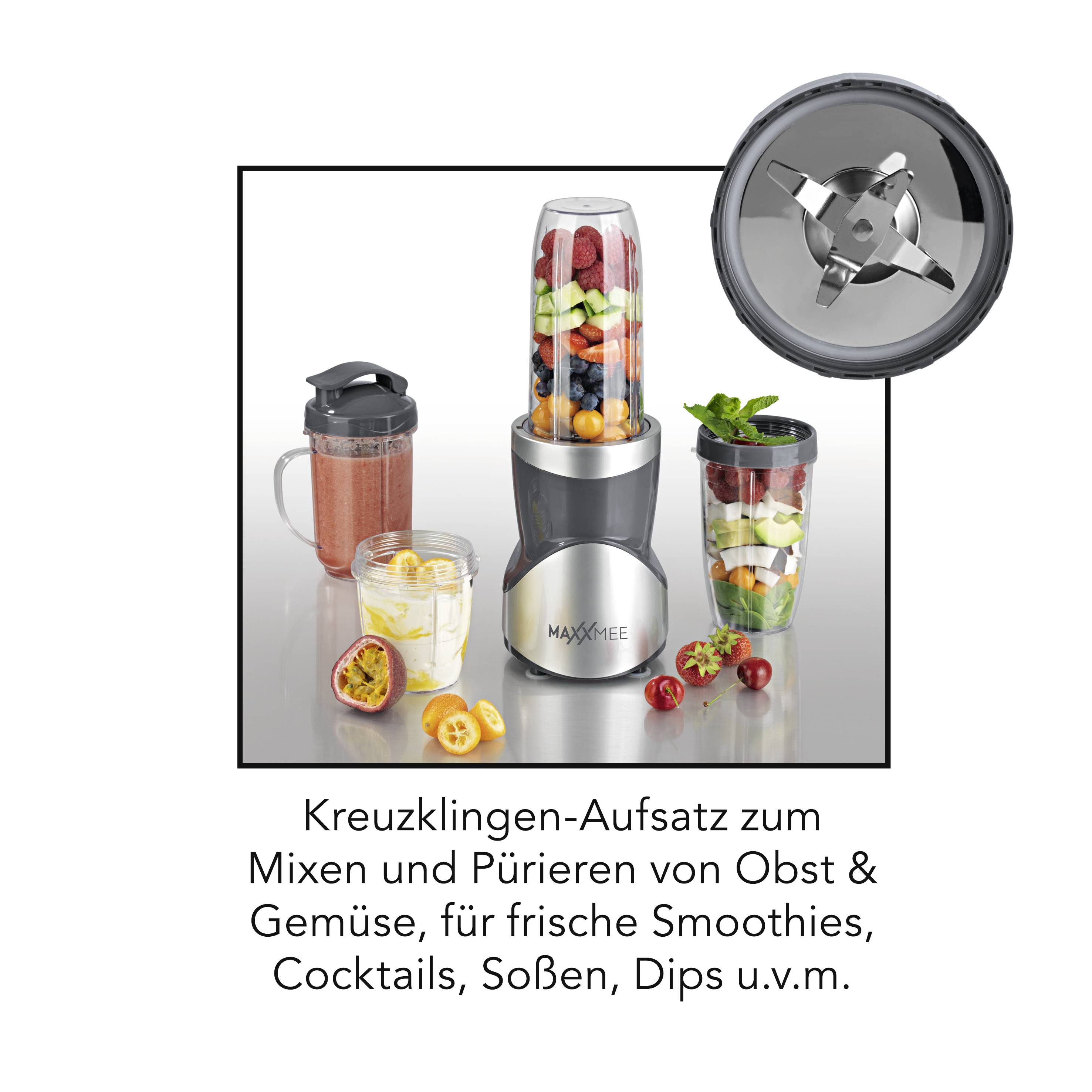 Maxxmee Smoothie-Maker 380W Grau, Silber
