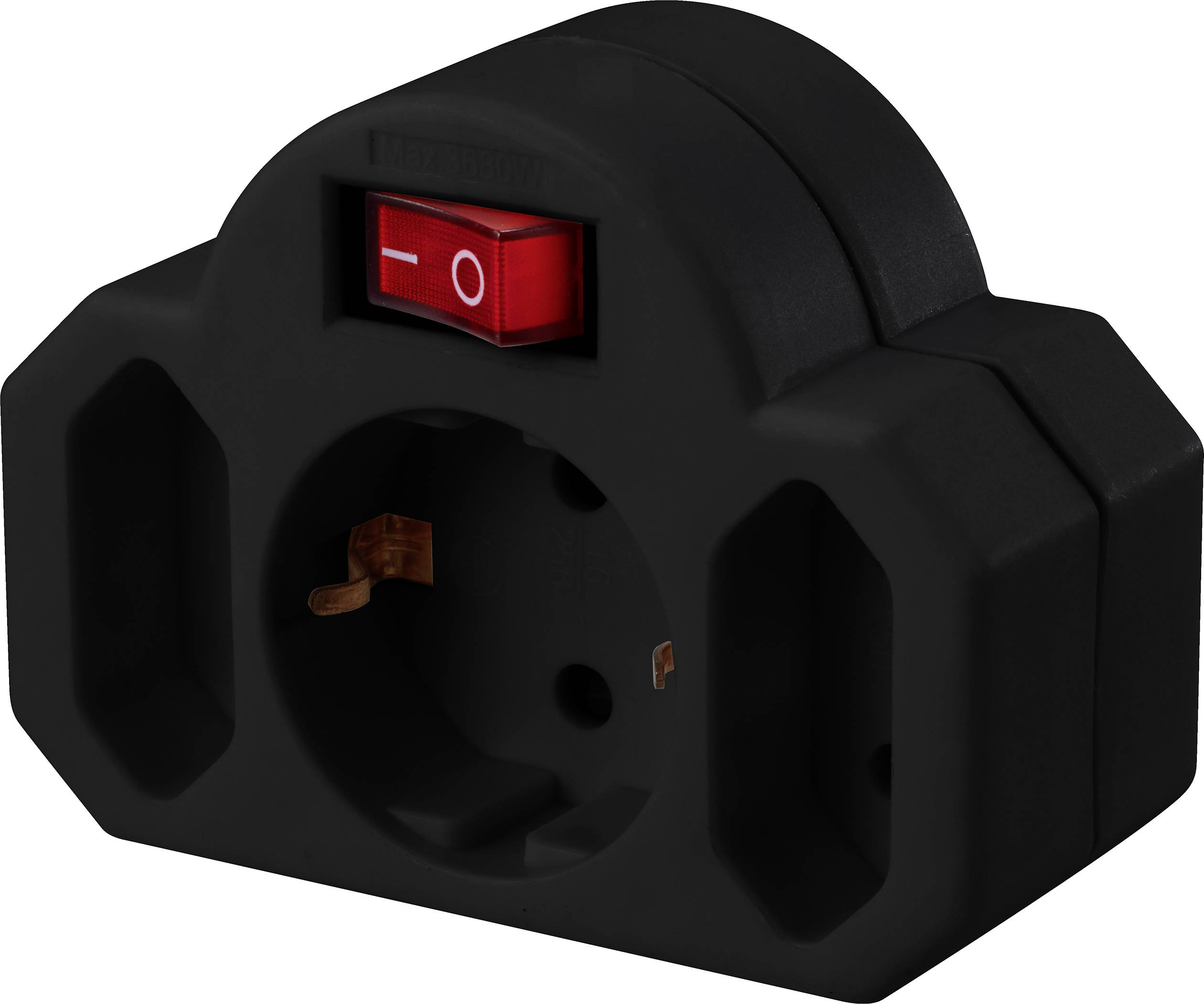 Sygonix SY-4673746 Steckdosen-Verteiler Schwarz