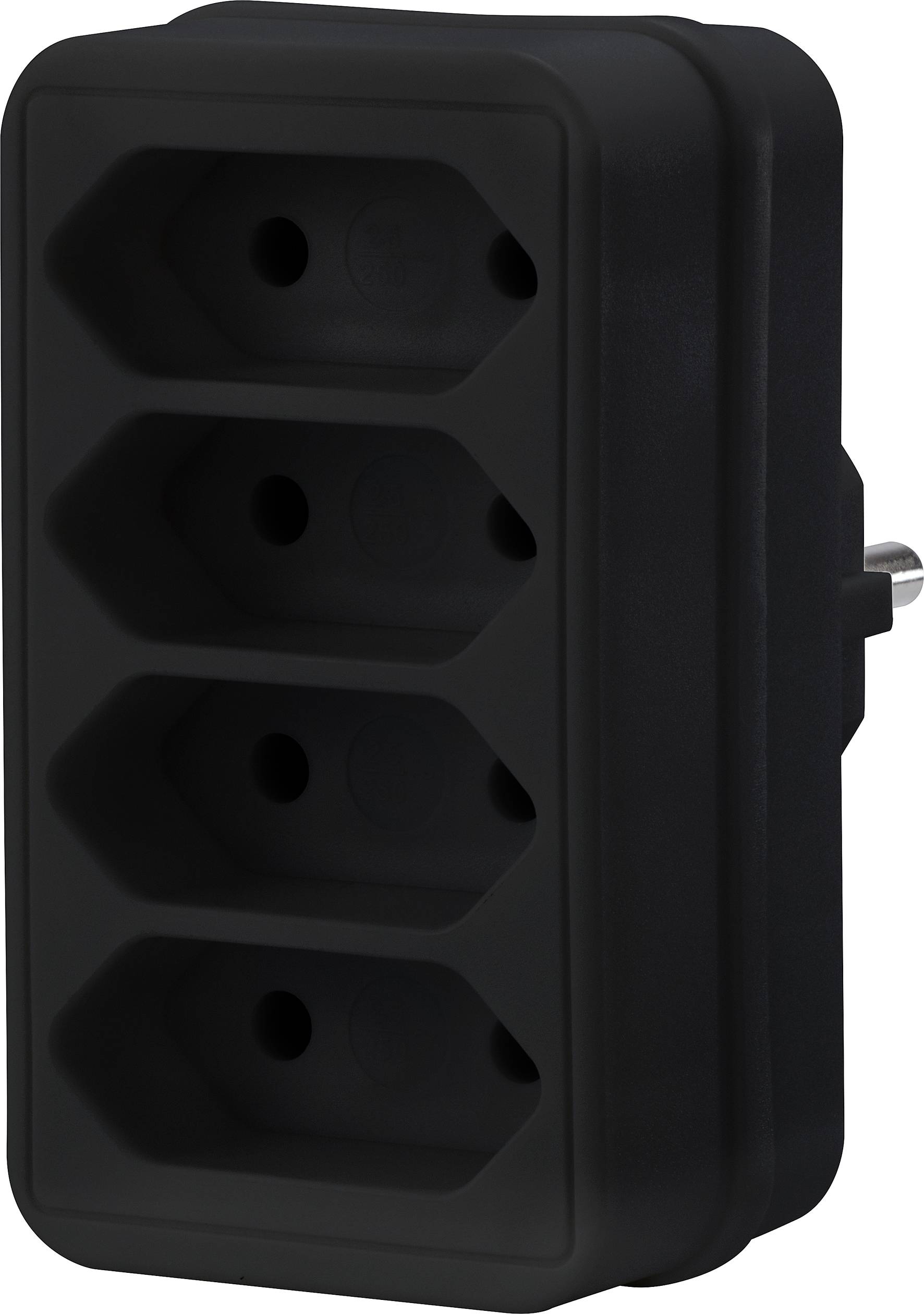 Sygonix SY-4673750 Steckdosen-Verteiler Schwarz