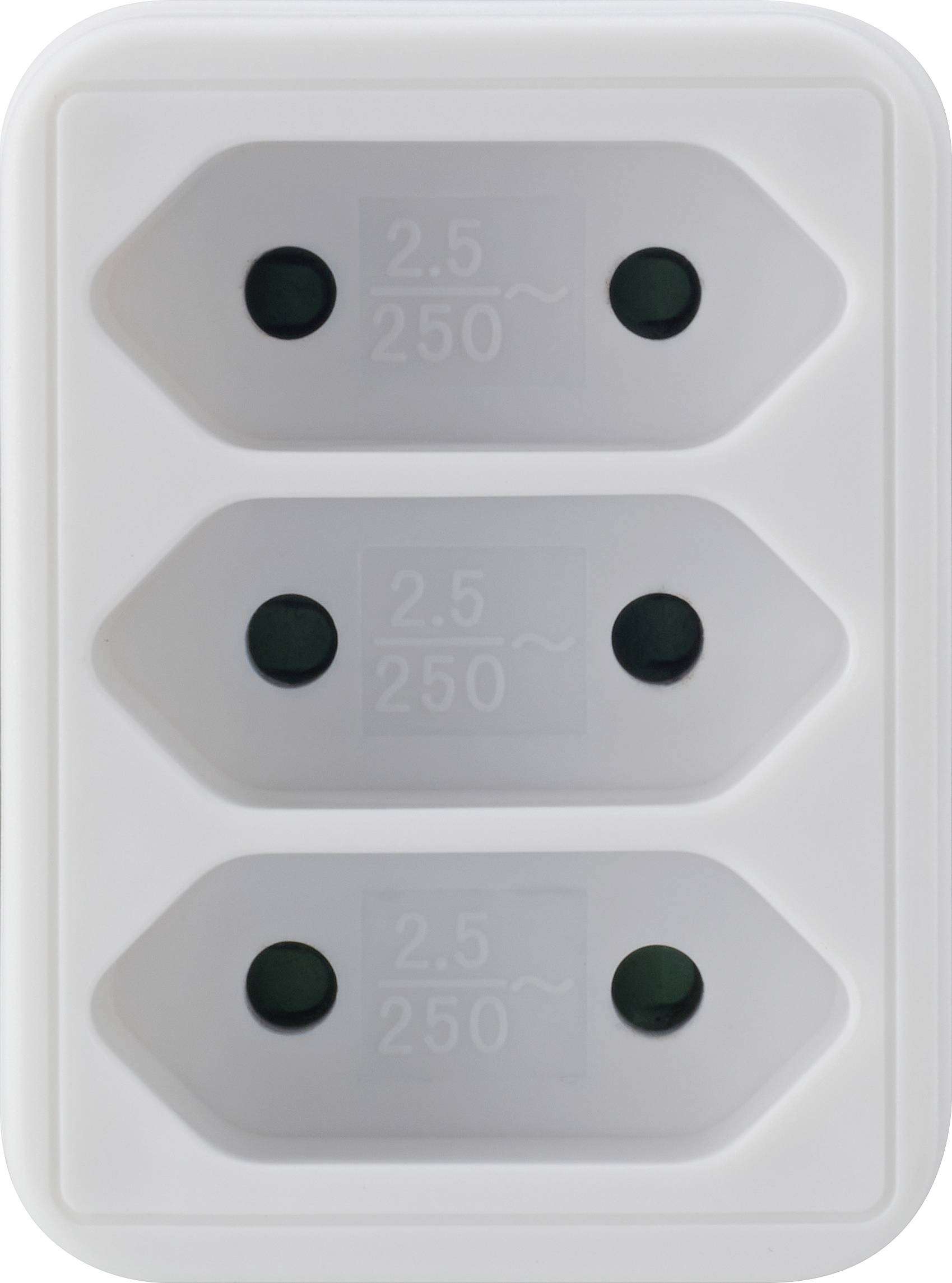 Sygonix SY-4673752 Steckdosen-Verteiler Weiß