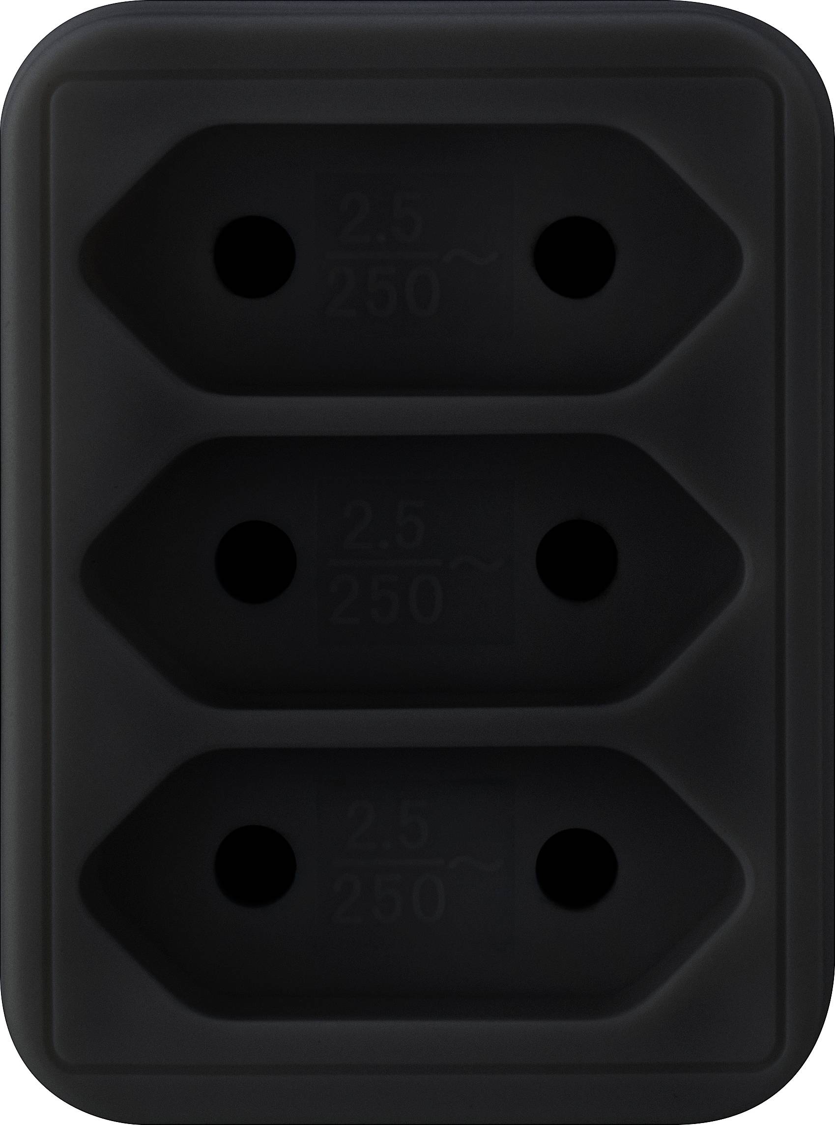 Sygonix SY-4673754 Steckdosen-Verteiler Schwarz