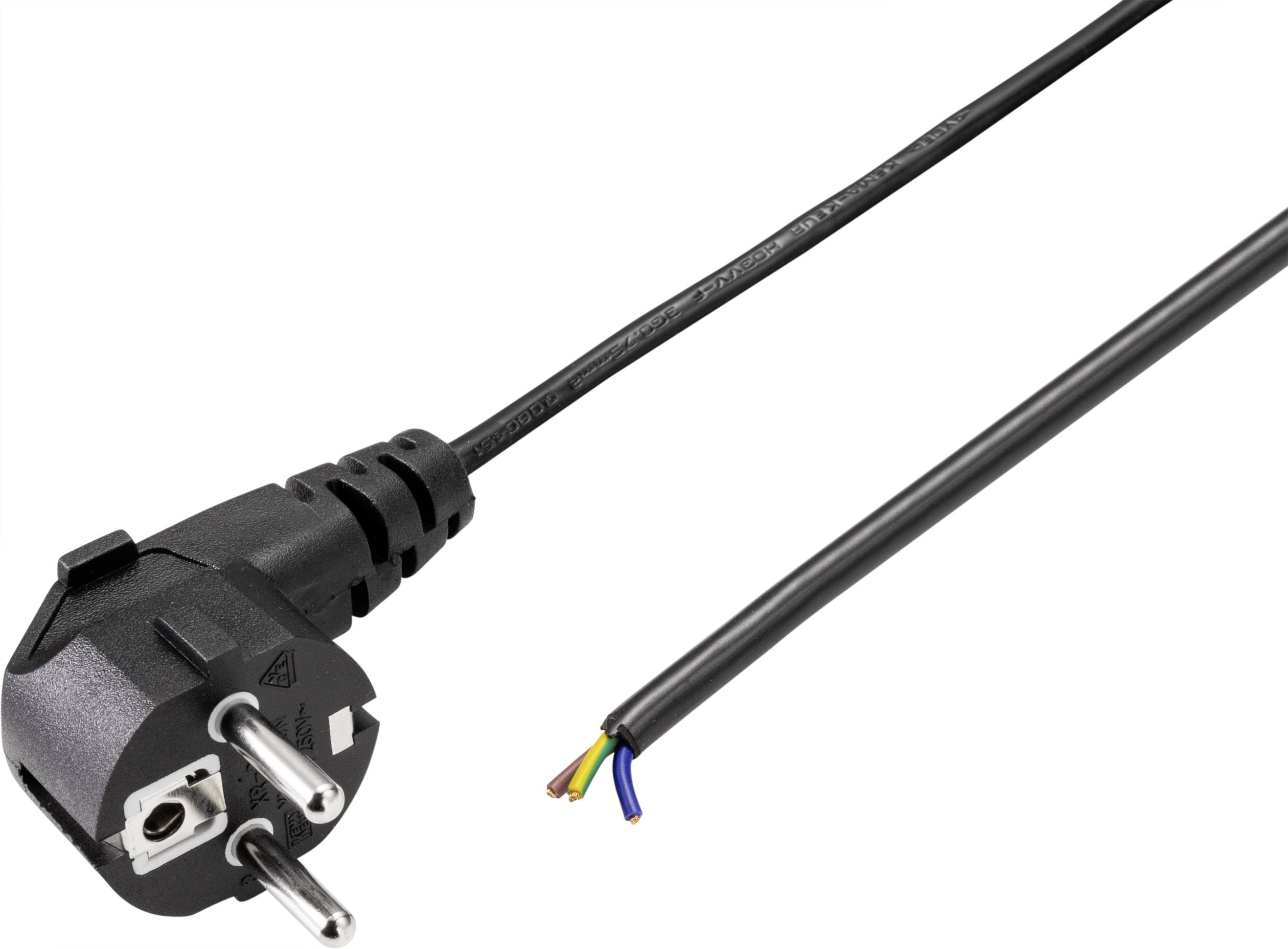 Sygonix SY-5044220 Strom Anschlusskabel Schwarz 1.50 m