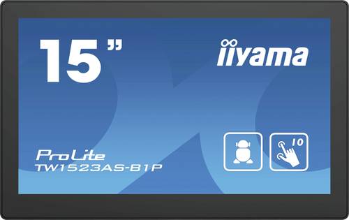 Iiyama TW1523AS-B1P LCD-Monitor 39.6cm (15.6 Zoll) 1920 x 1080 Pixel 16:9 30 ms Mini HDMI™, USB 2.