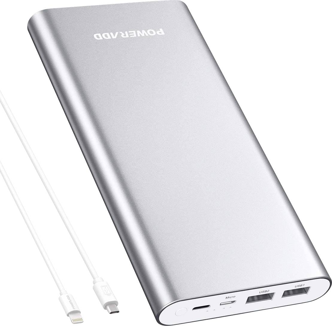 Poweradd Pilot 4GS Powerbank 20000 mAh Fast Charge LiPo Silber Statusanzeige