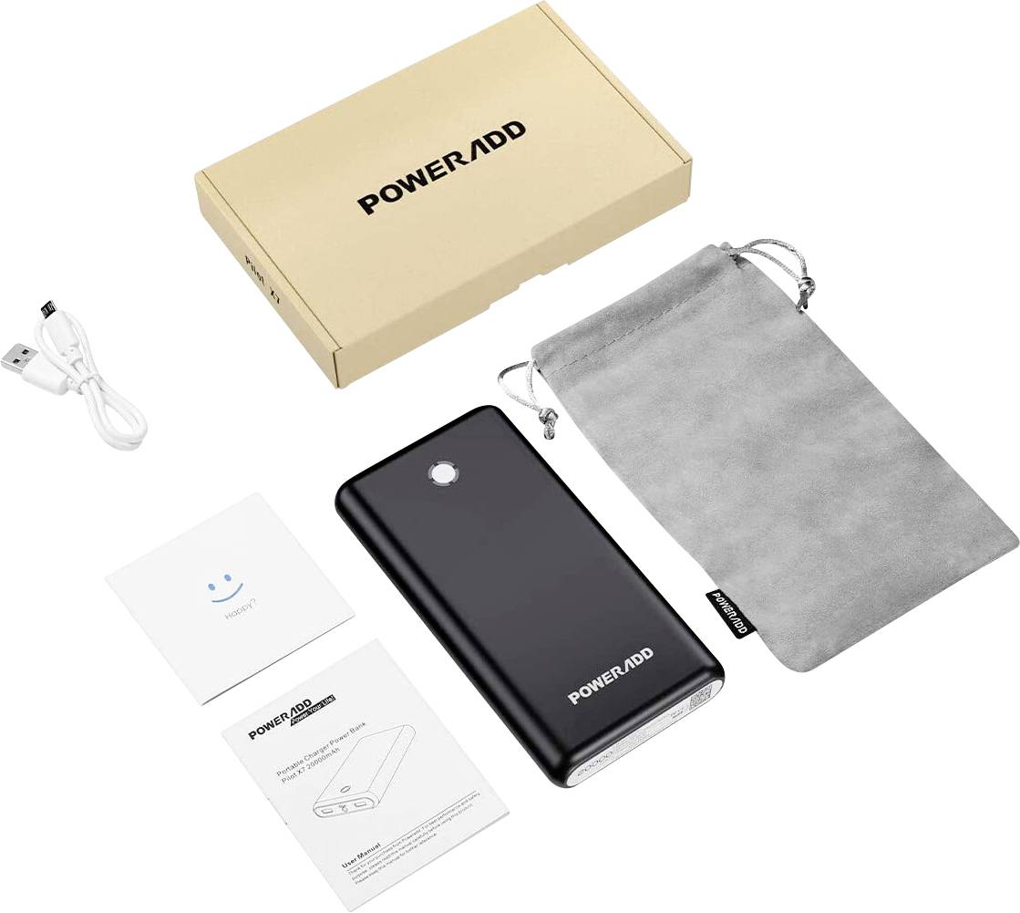 Poweradd Pilot X7 Powerbank (Zusatzakku) LiPo 20000 mAh MP-3461BK