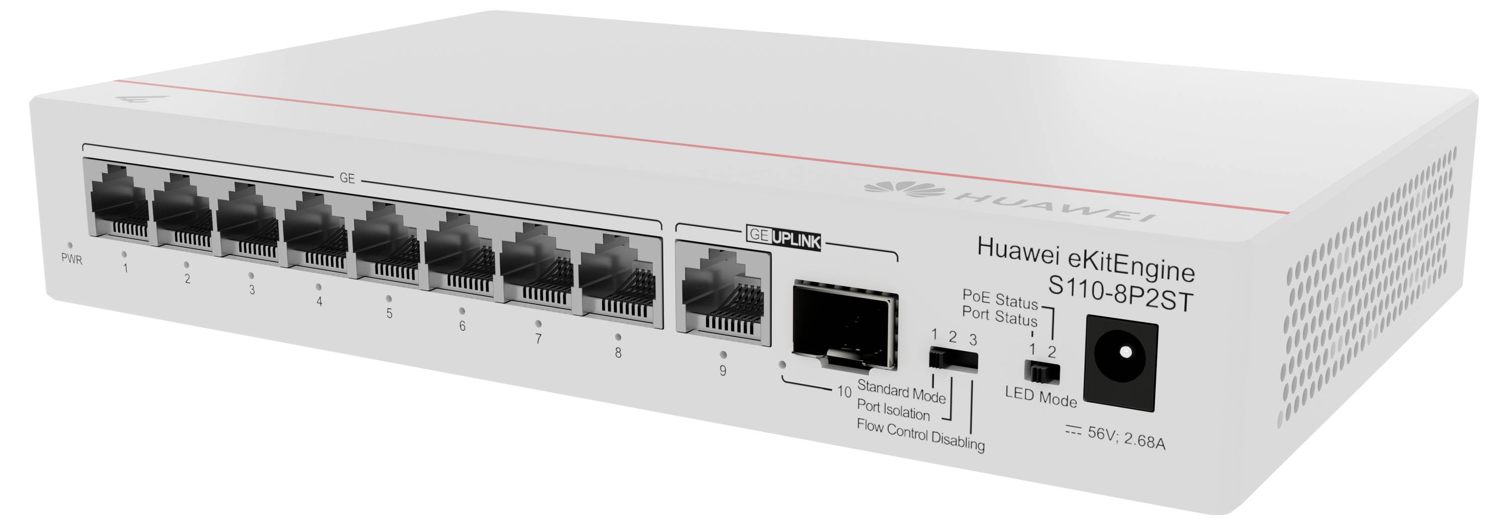 Huawei eKitEngine S110 Series S110-8P2ST - Switch - 1 x Gigabit SFP + 8 x 10/100