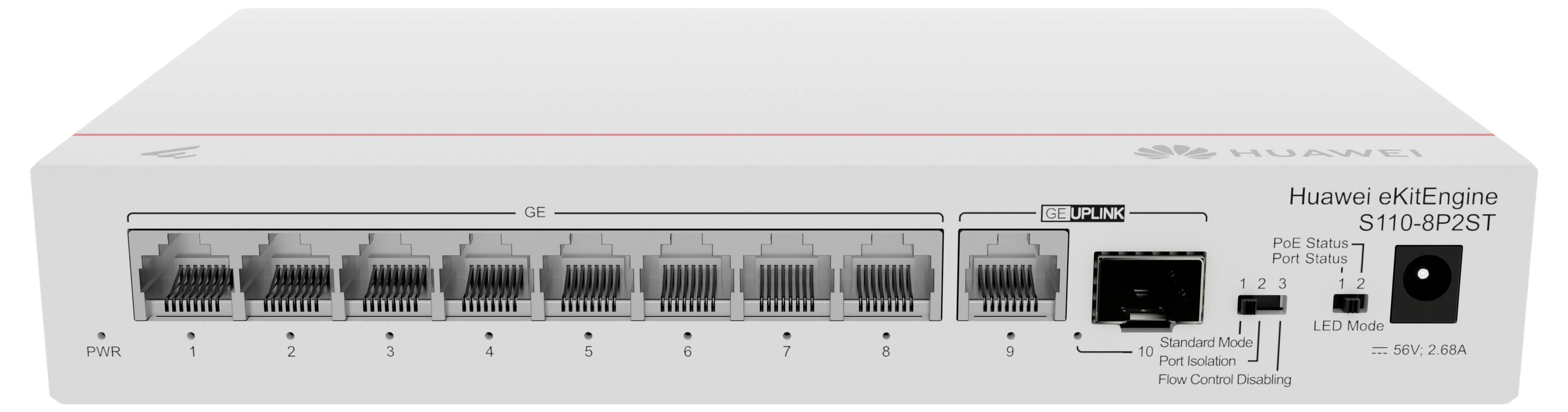 Huawei eKitEngine S110 Series S110-8P2ST - Switch - 1 x Gigabit SFP + 8 x 10/100