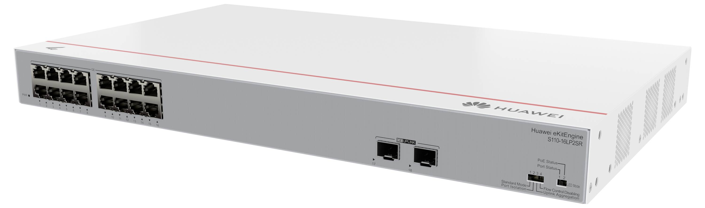eKitEngine S110 Series S110-16LP2SR - Switch - 2 x SFP+ 16 - Switch - 1 Gbps