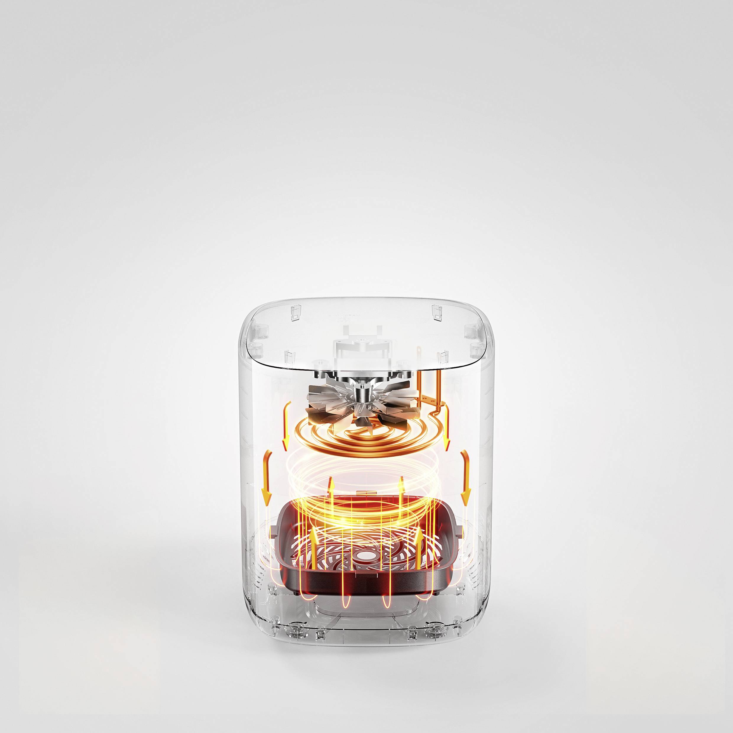 Xiaomi MAF14 Heißluft-Fritteuse 4.5 l 1500 W App steuerbar, Timerfunktion, mit manueller Temperatureinstellung, mit Display Weiß