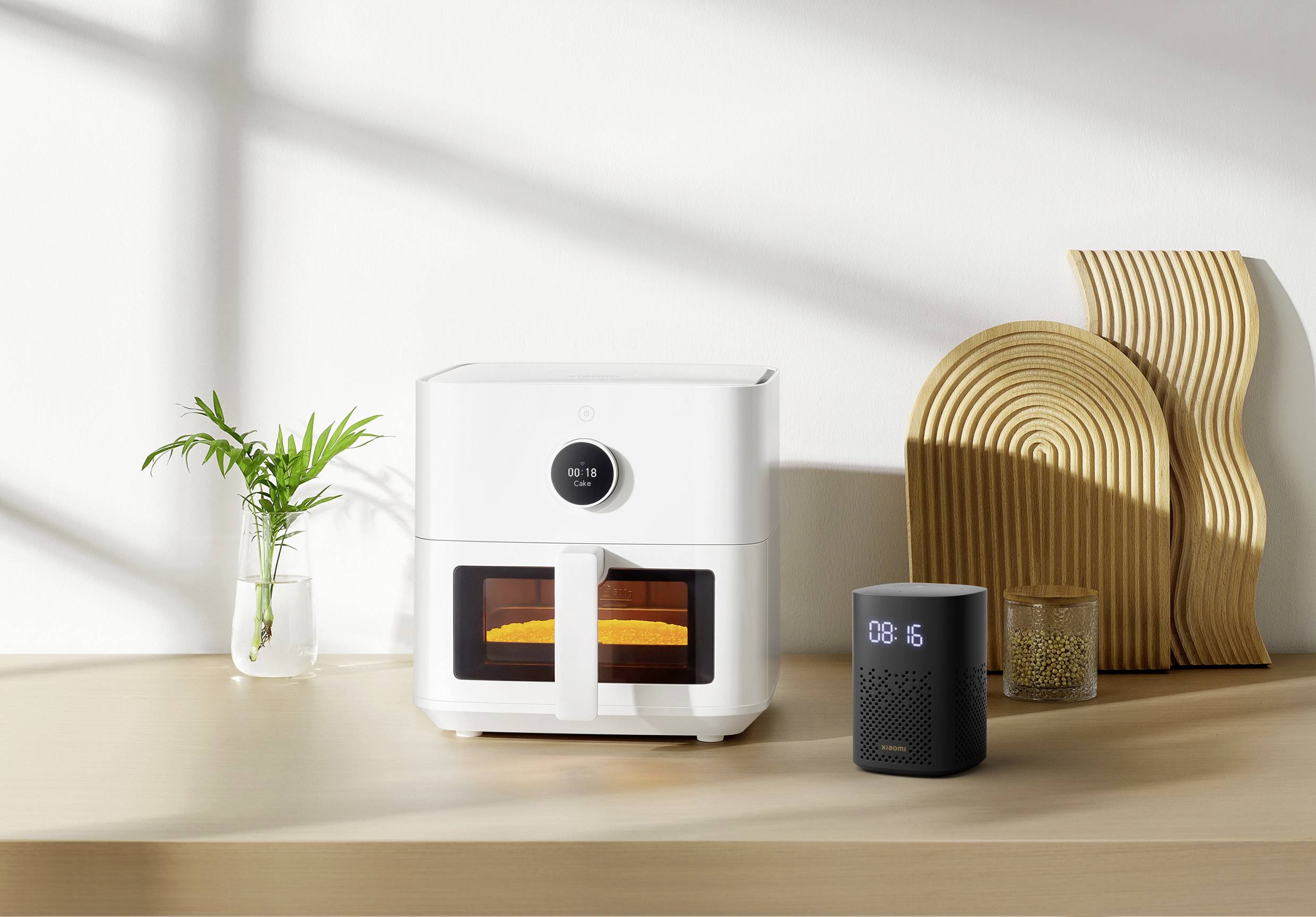 Xiaomi MAF15 Heißluft-Fritteuse 5.5 l 1600 W App steuerbar, Antihaftbeschichtung, Timerfunktion, mit Display Weiß