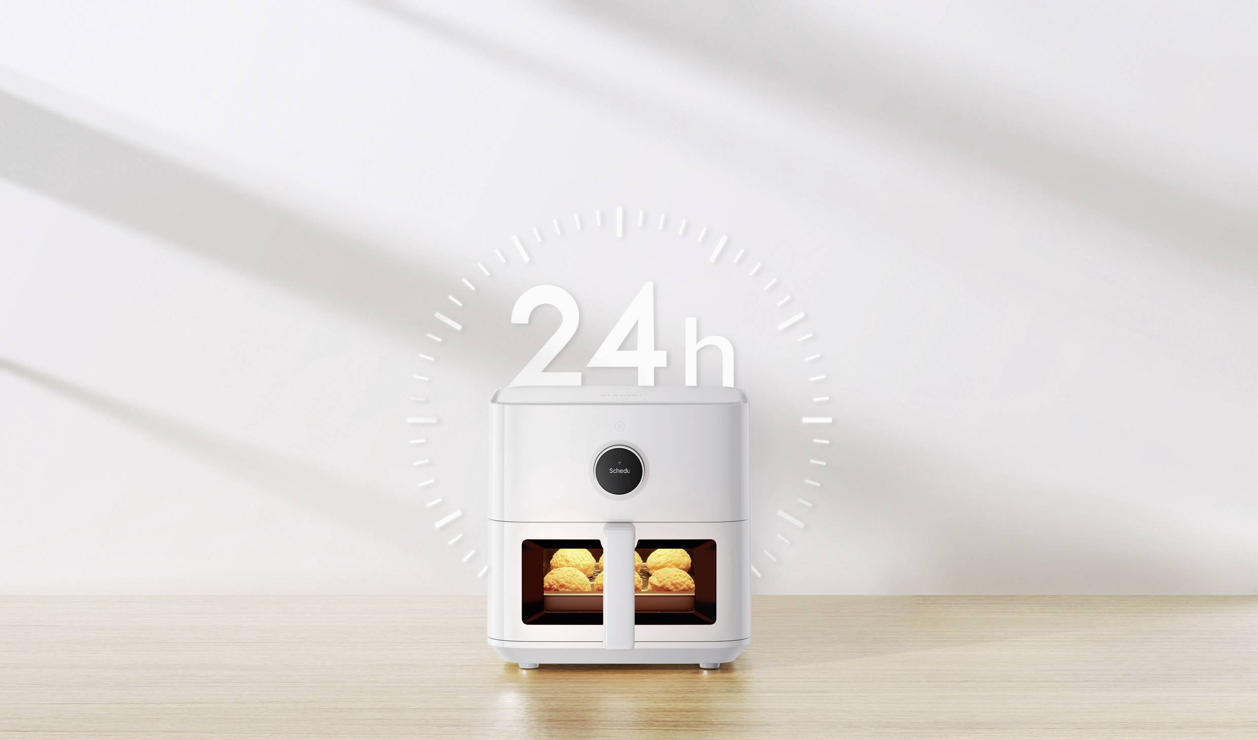Xiaomi MAF15 5.5 l 1600 W App steuerbar, Antihaftbeschichtung, Timerfunktion, mit Display Weiß