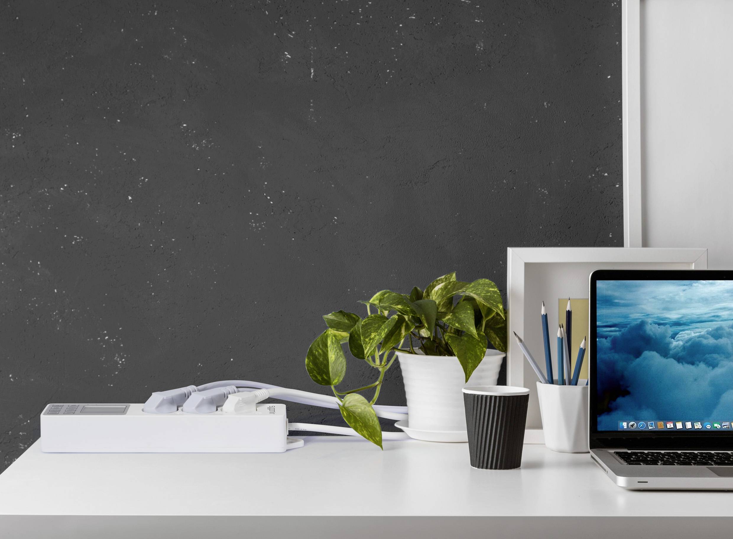 Sygonix SY-4675078 Steckdosenleiste mit Schaltuhr 3fach Weiß Schutzkontakt 1St.