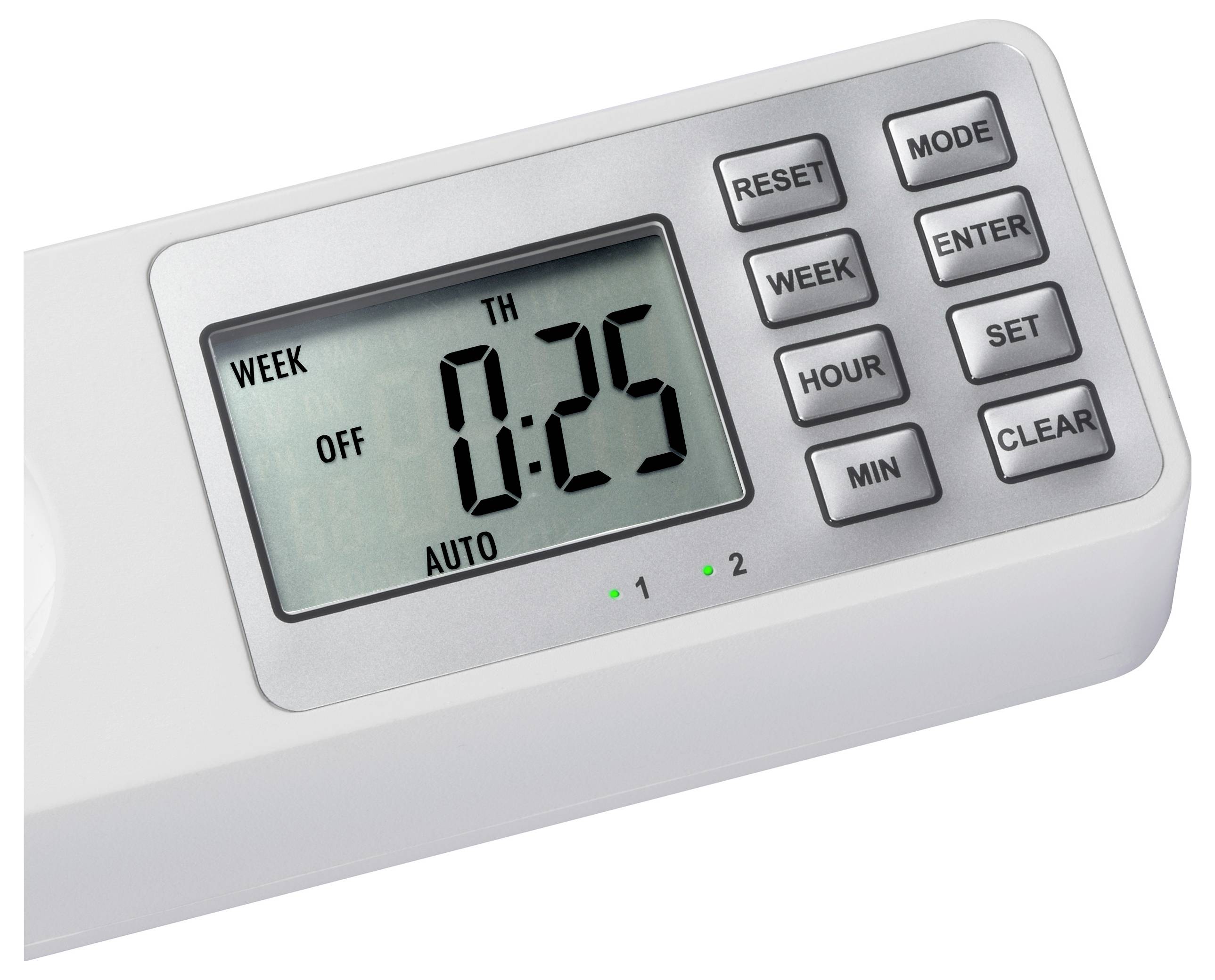 Sygonix SY-4675078 Steckdosenleiste mit Schaltuhr 3fach Weiß Schutzkontakt 1St.