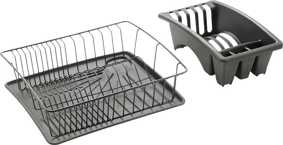 Metaltex 325526000 Aquatex Plus Lava Spülkorb mit Schale und Bestecksammler 35 x 32 x 12 cm