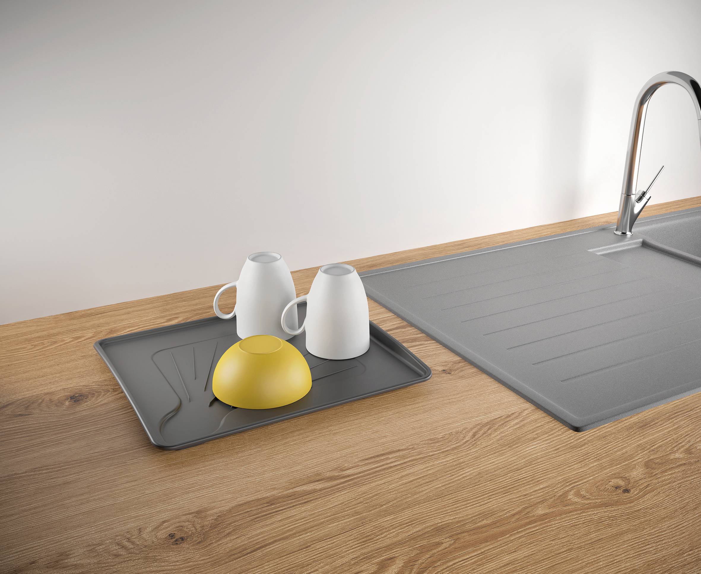 Metaltex 325526000 Aquatex Plus Lava Spülkorb mit Schale und Bestecksammler 35 x 32 x 12 cm