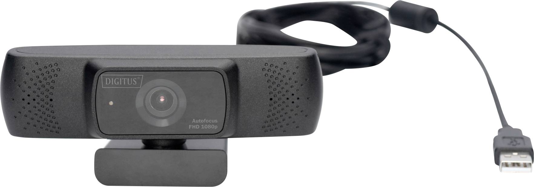 Digitus DA-71901 Full HD-Webcam 1280 x 720 Pixel, 1920 x 1080 Pixel, 640 x 480 Pixel Standfuß