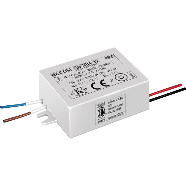 RECOM LED-Treiber 4W 0 - 330mA 12 V/DC 1St. RECOM LED-Treiber 4W 0 - 330mA 12 V/DC 1St.