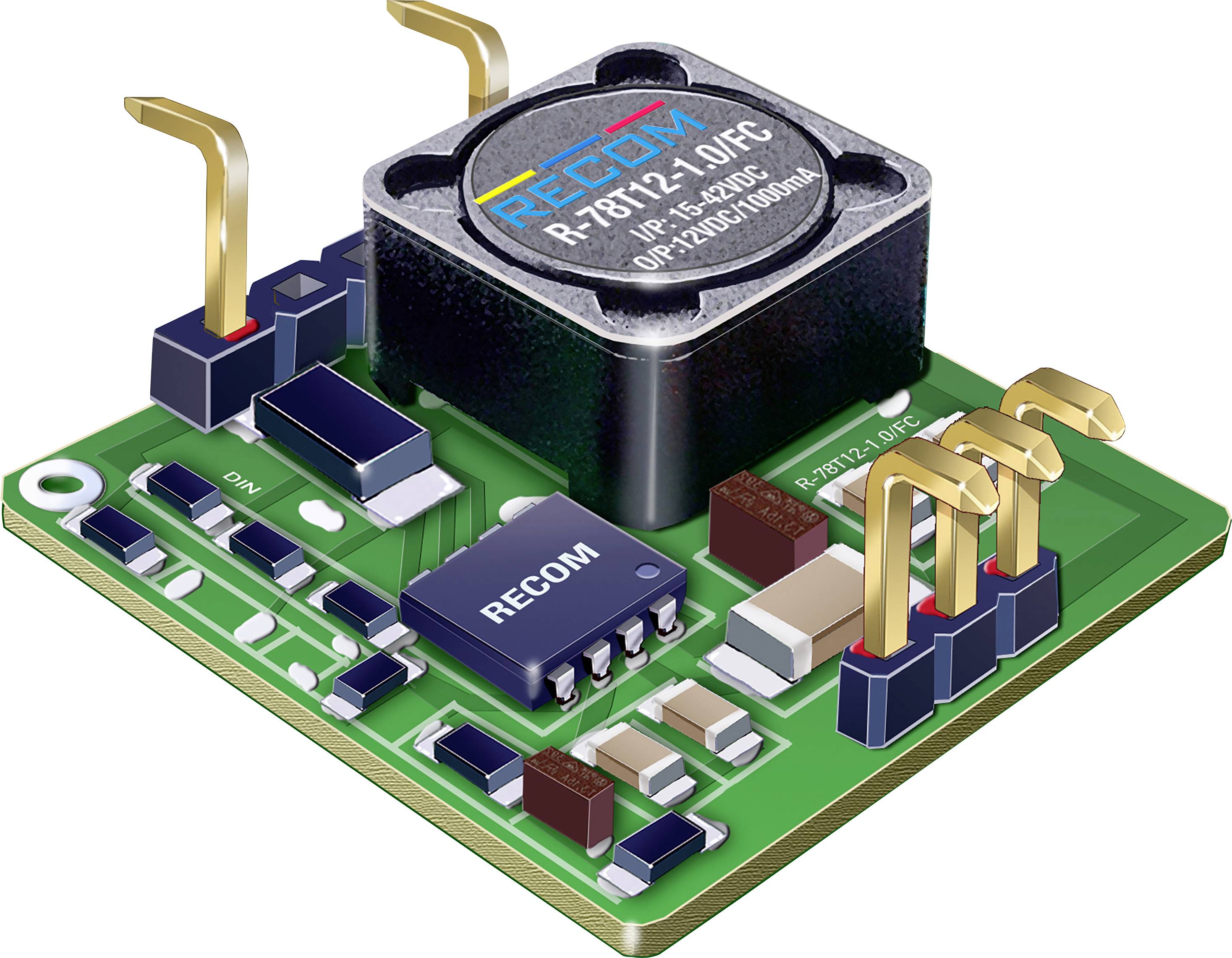 RECOM R-78T12-1.0/FC-R DC/DC-Wandler 24 V/DC 12 V/DC 1A Anzahl Ausgänge: 1 x Inhalt 1St.