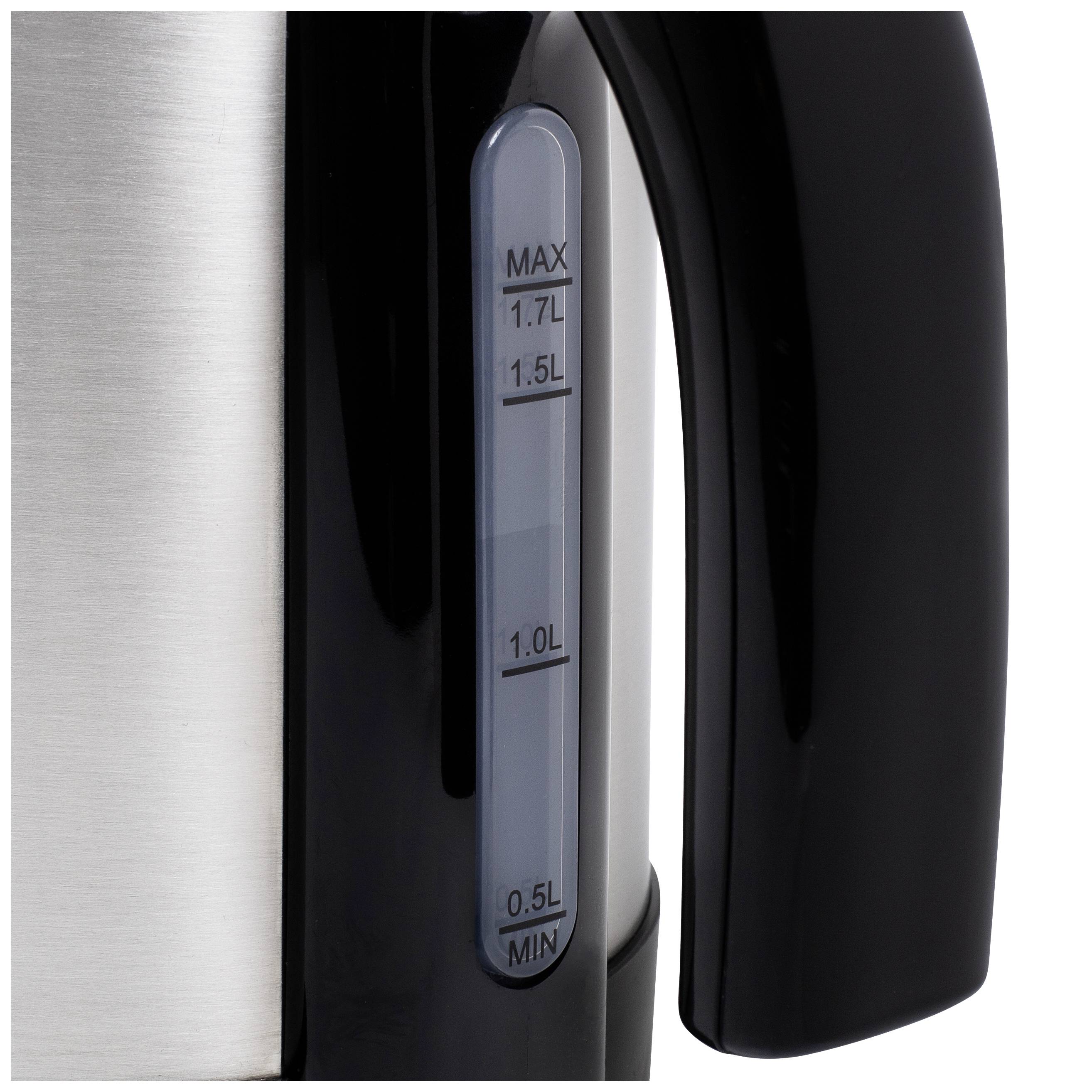 Princess 2892 Wasserkocher Schwarz/Edelstahl Fassungsvermögen: 1.7 l