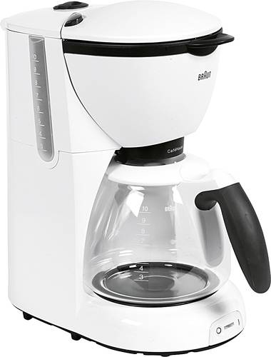 Braun CaféHouse PurAroma Kaffeemaschine Weiß Fassungsvermögen Tassen=10