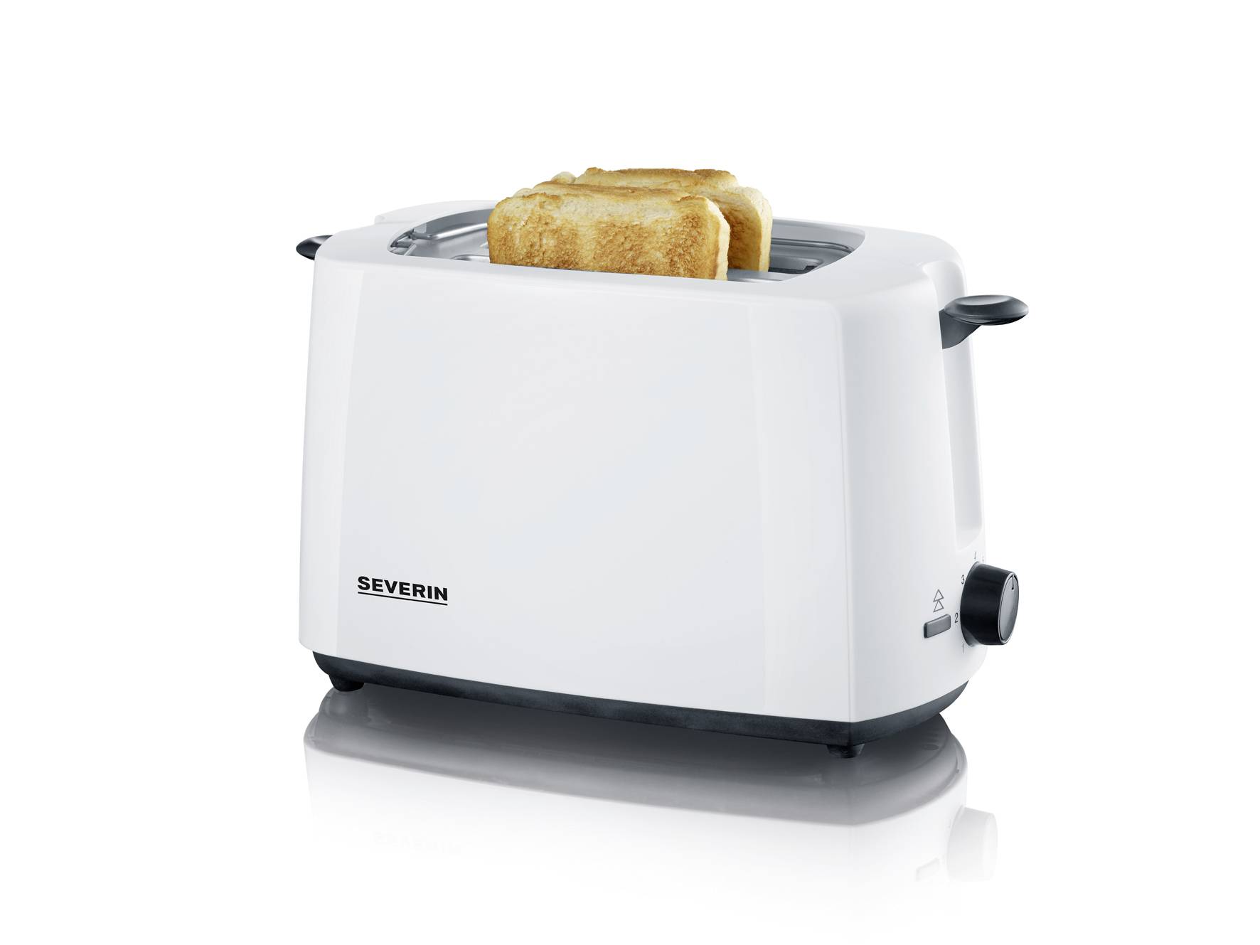 Severin AT 2286 Toaster mit Brötchenaufsatz Schwarz, Weiß