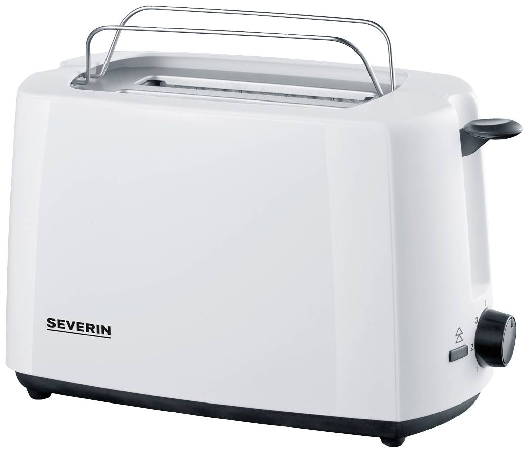 Severin AT 2286 Toaster mit Brötchenaufsatz Schwarz, Weiß