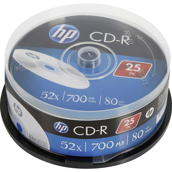 HP CRE00015 CD-R Rohling 700 MB 25 St. Spindel