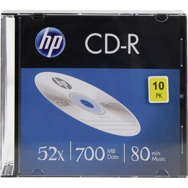 HP CRE00085 CD-R Rohling 700 MB 10 St. Slimcase