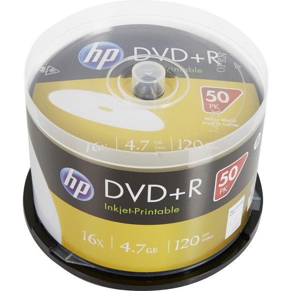 HP DRE00026WIP DVD+R Rohling 4.7GB 50 St. Spindel Bedruckbar