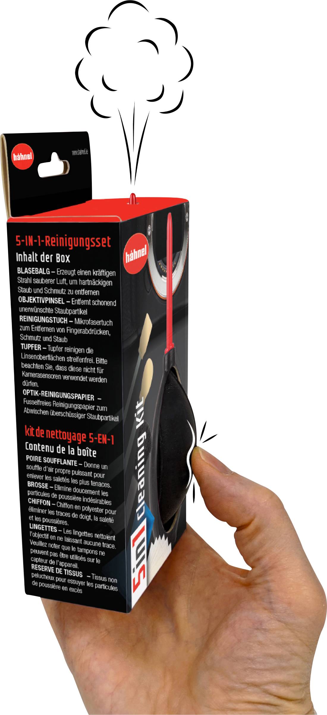 Hähnel Fototechnik 10021080 Blasebalg mit Pinsel