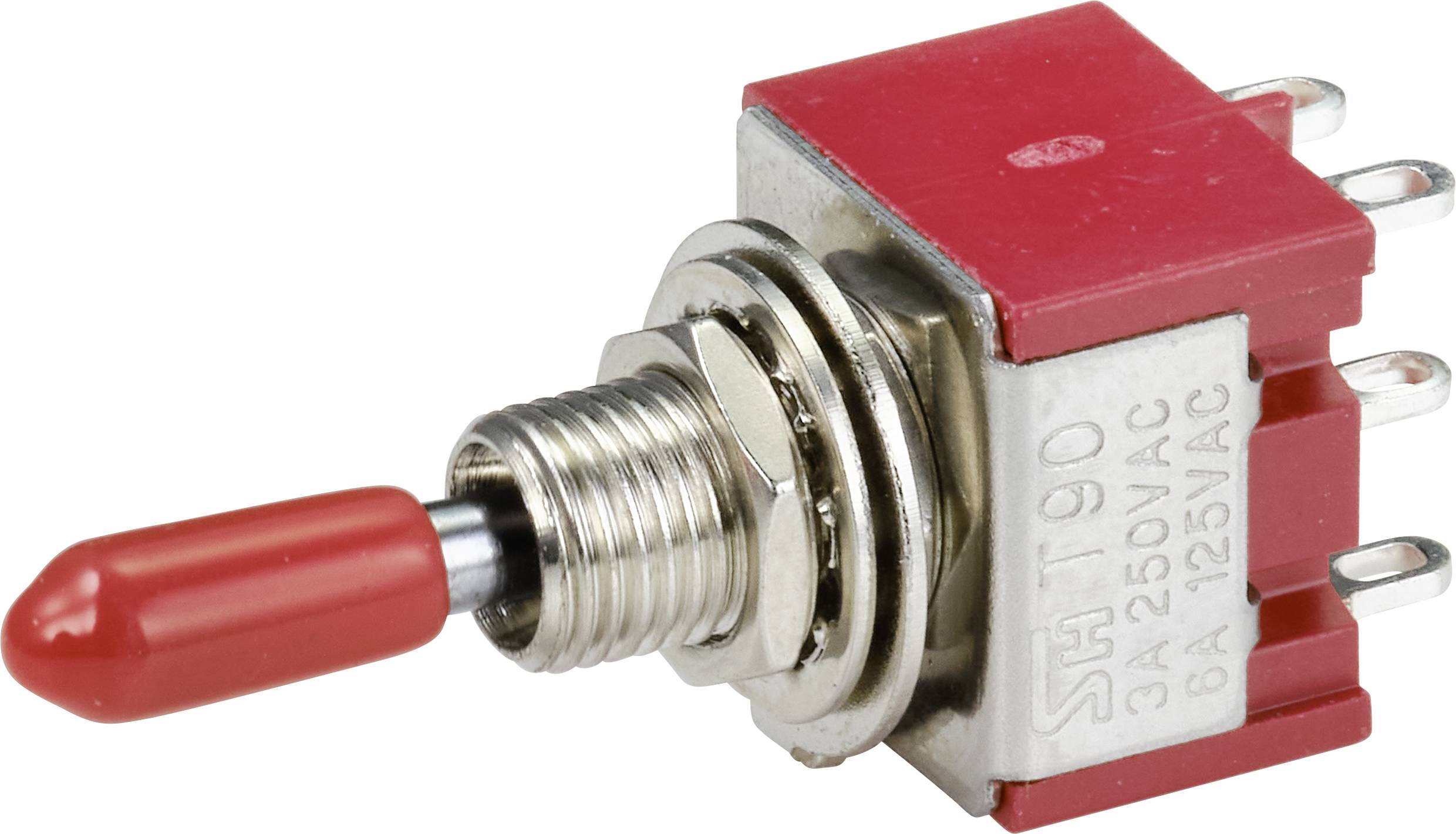 TRU COMPONENTS TC-9354000 Wippschalter 250 V/AC 3A 2 x Ein/Aus/Ein rastend/0/rastend 1St.