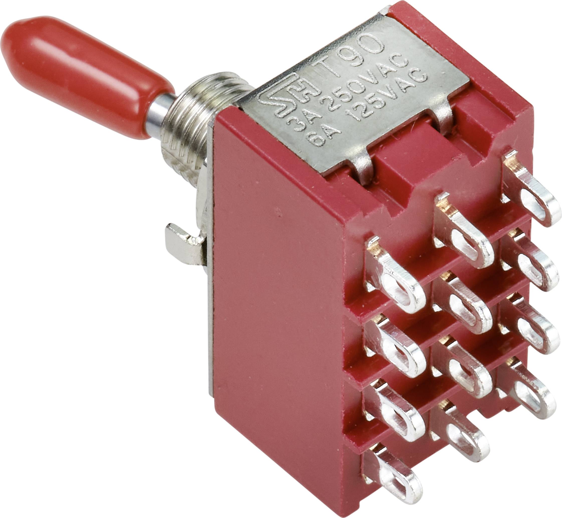 TRU COMPONENTS TC-9354012 Wippschalter 250 V/AC 3A 4 x Ein/Ein rastend 1St.