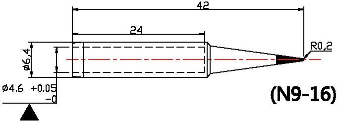 TOOLCRAFT N9-16 Lötspitze Nadelform Spitzen-Größe 0.2mm Spitzen-Länge 42mm Inhalt