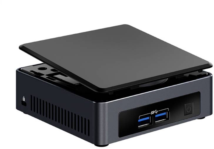 Intel Next Unit of Computing Kit NUC7I3D Mini PC i3-7100U (2 x 2.4GHz) 4GB RAM 128GB SSD 128GB HDD