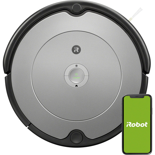 IRobot R694 Saugroboter Silber, Schwarz App gesteuert, Kompatibel mit Amazon Alexa, kompatibel mit Google Home