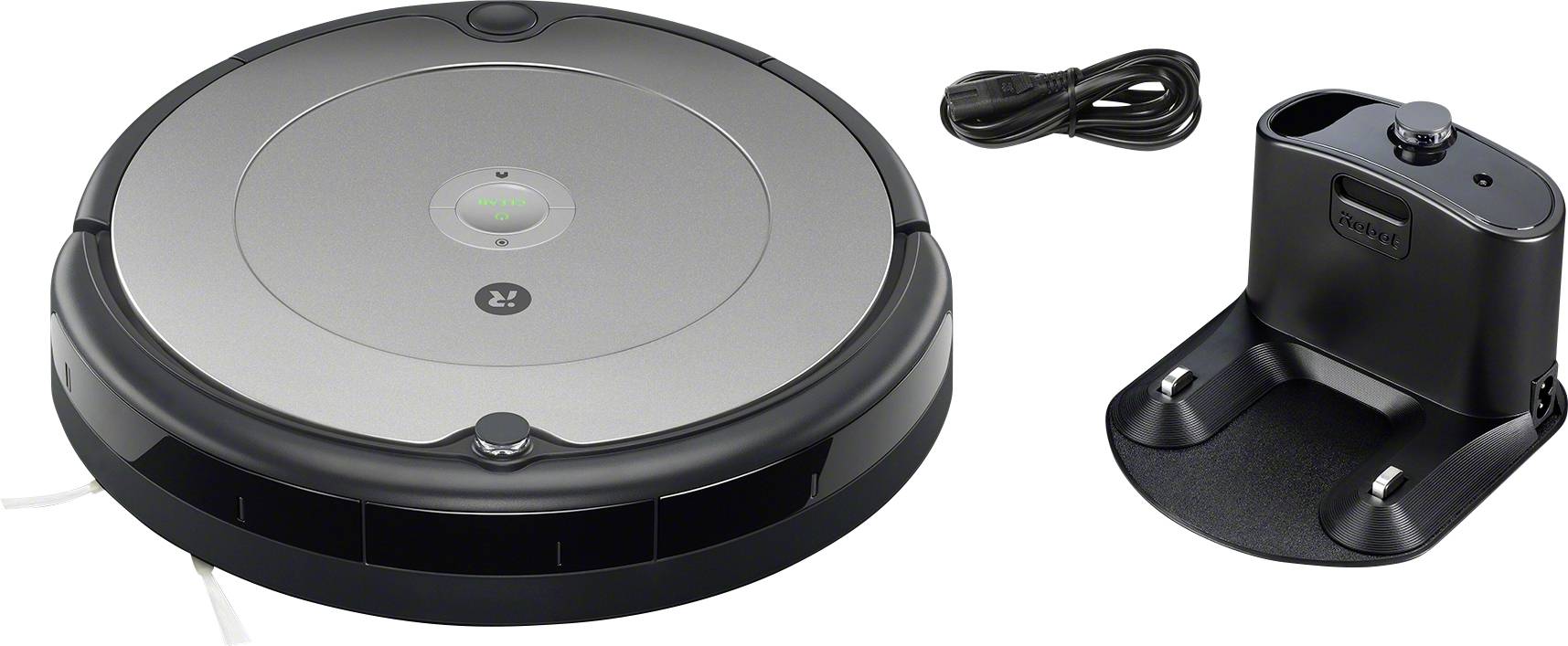 iRobot R694 Saugroboter Silber, Schwarz App gesteuert, Kompatibel mit Amazon Alexa, kompatibel mit Google Home