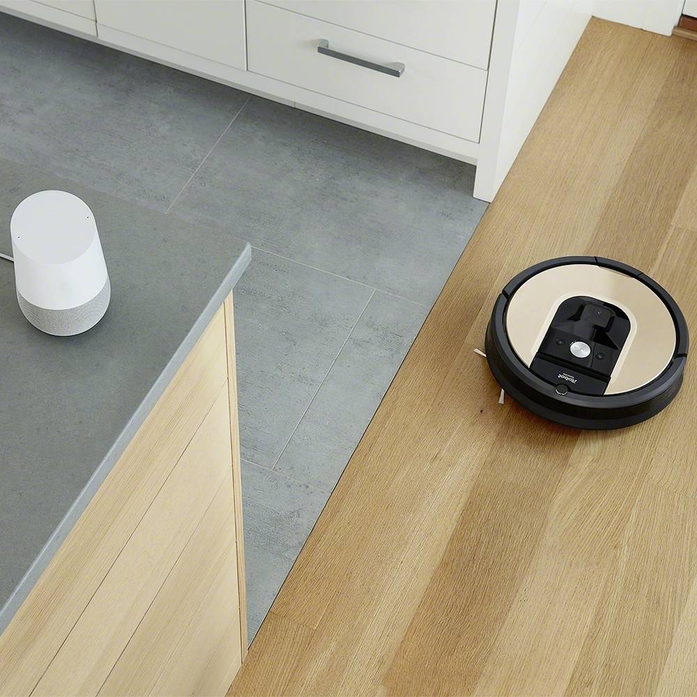 IRobot R974 Saugroboter Grau, Beige App gesteuert, kompatibel mit Google Home, kompatibel mit Amazon Alexa